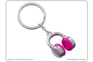 MTM Klíčenka sluchátka růžová